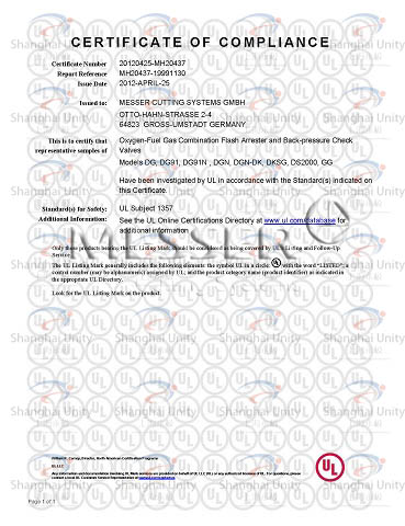 MLCertificateofCompliance證書(shū)